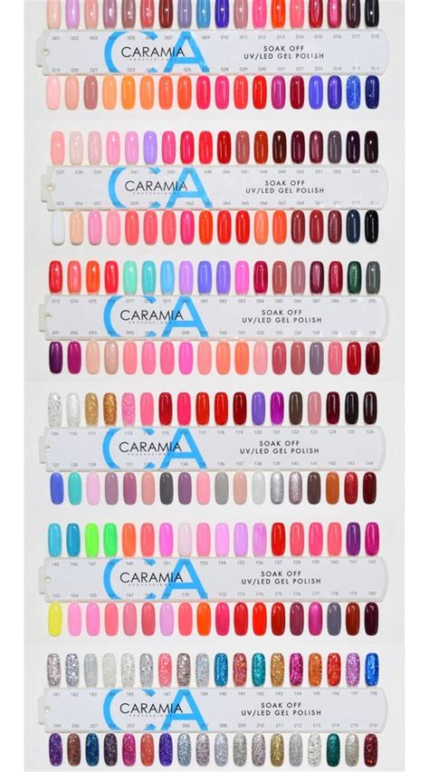 caramia colors|caramia gel polish color chart.